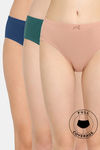 Rosaline Medium Rise Full Coverage Hipster Panty (Pack of 3) - Multicolor — thumbnail 1